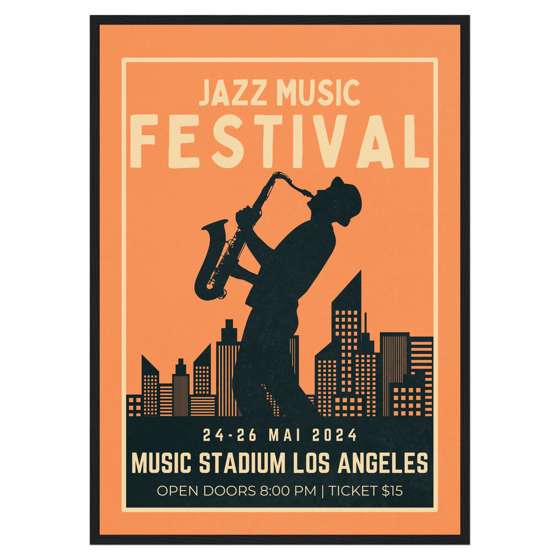 Festival Jazz - Saxophone Bleue Vague Flow