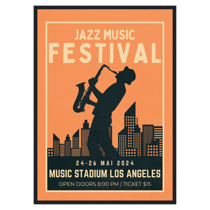 Festival Jazz - Saxophone Bleue Vague Flow