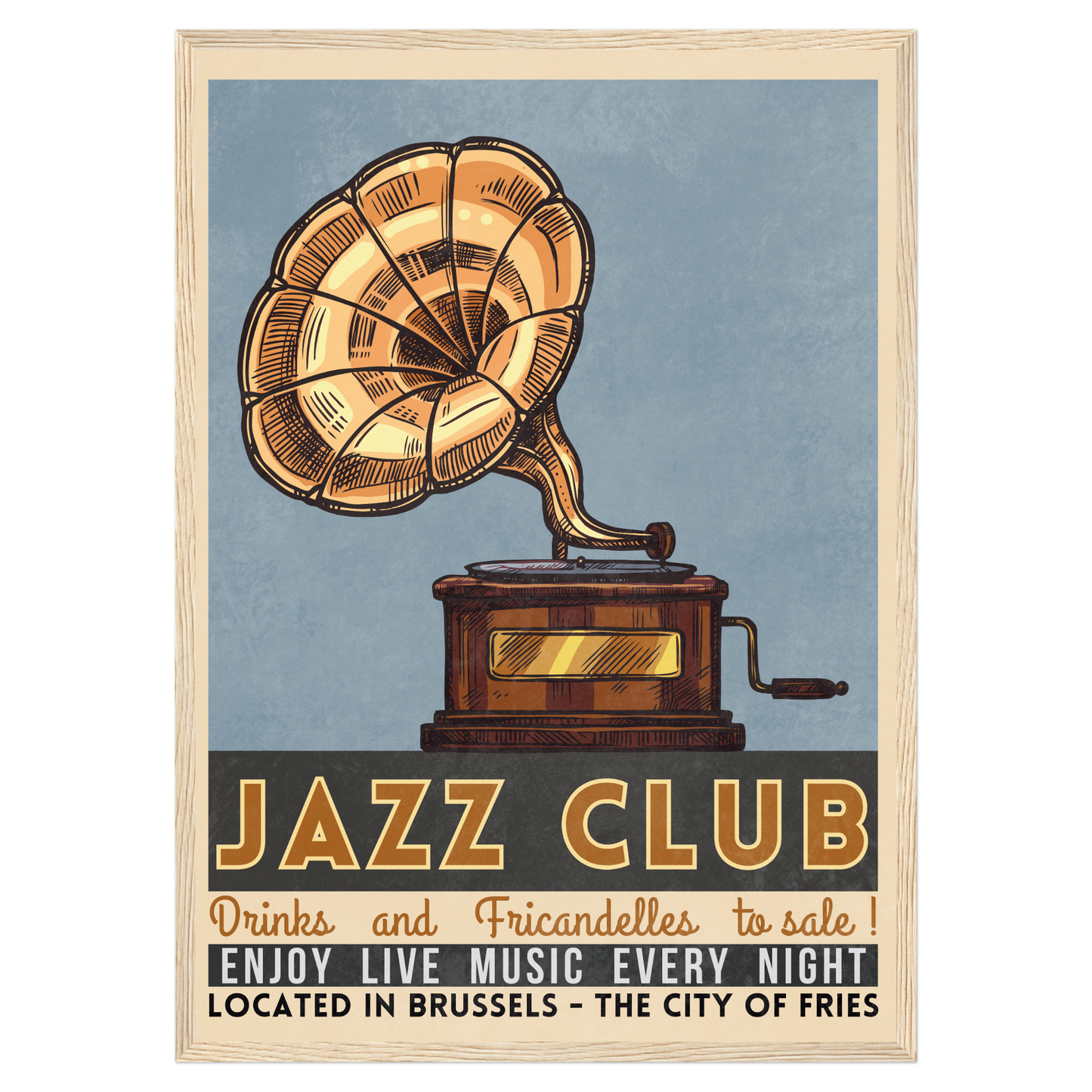 Jazz Club - Platine Vinyle Bleue Vague Flow