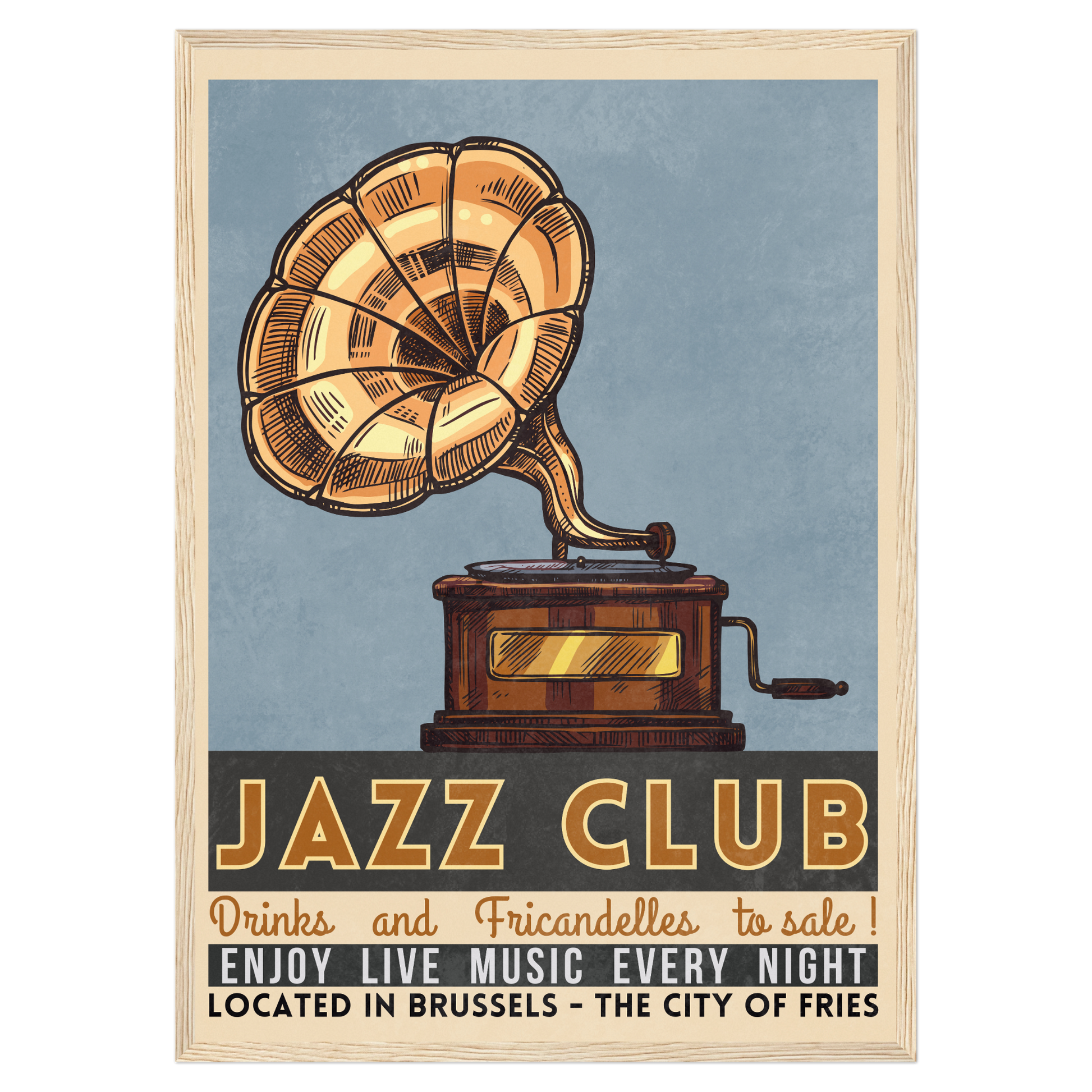 Jazz Club - Platine Vinyle Bleue Vague Flow