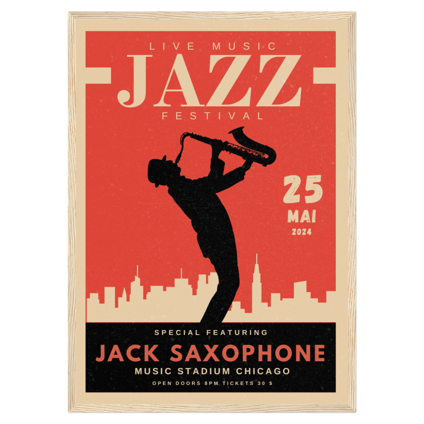 Festival Musique Jazz - Saxophone Bleue Vague Flow