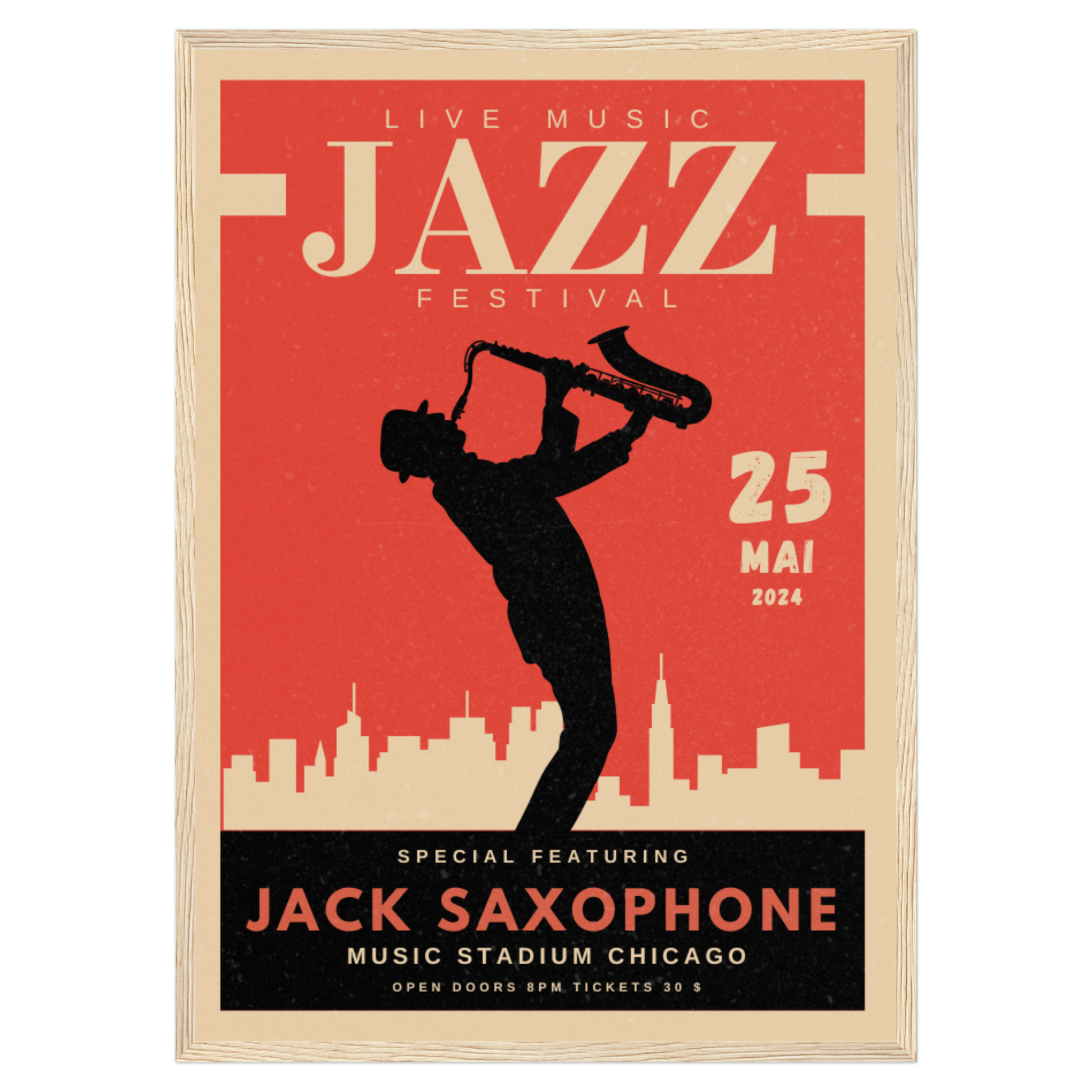 Festival Musique Jazz - Saxophone Bleue Vague Flow
