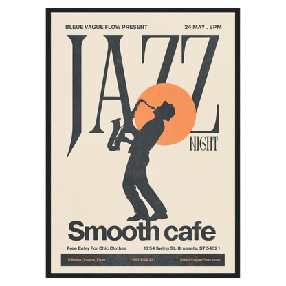 Nuit Jazz - Saxophone Bleue Vague Flow