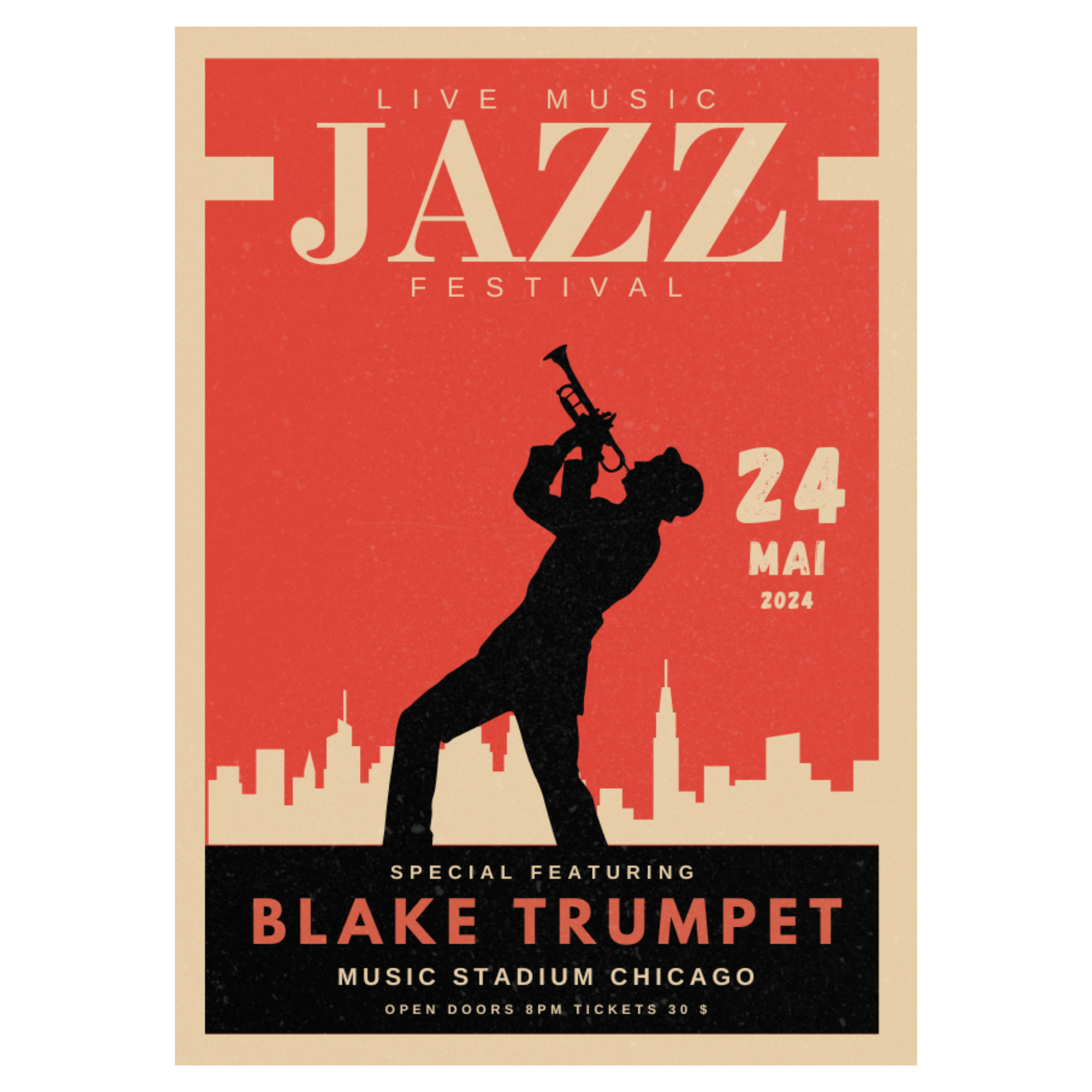 Festival Musique Jazz - Trompette Bleue Vague Flow