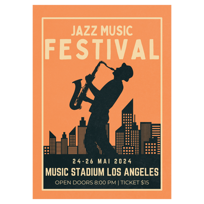 Festival Jazz - Saxophone Bleue Vague Flow