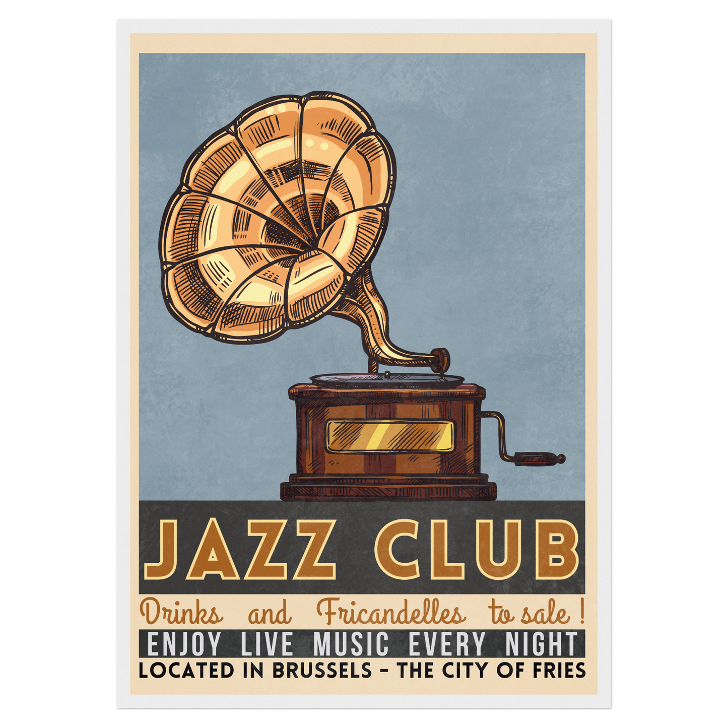 Jazz Club - Platine Vinyle Bleue Vague Flow