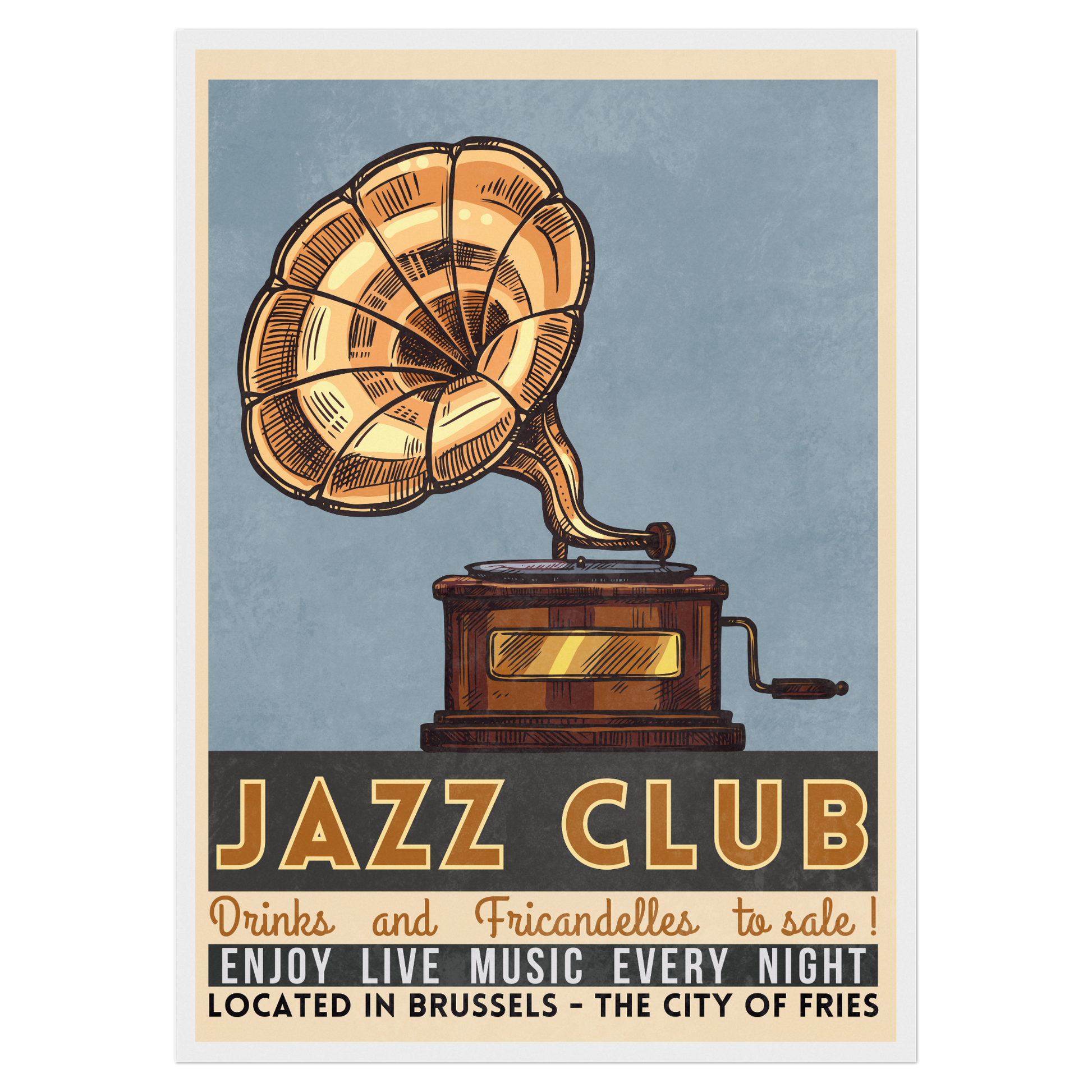 Jazz Club - Platine Vinyle Bleue Vague Flow