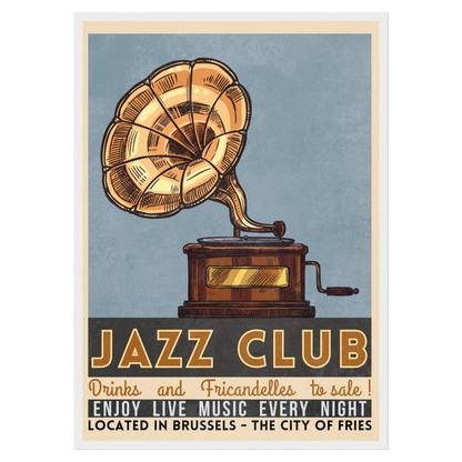 Jazz Club - Platine Vinyle Bleue Vague Flow