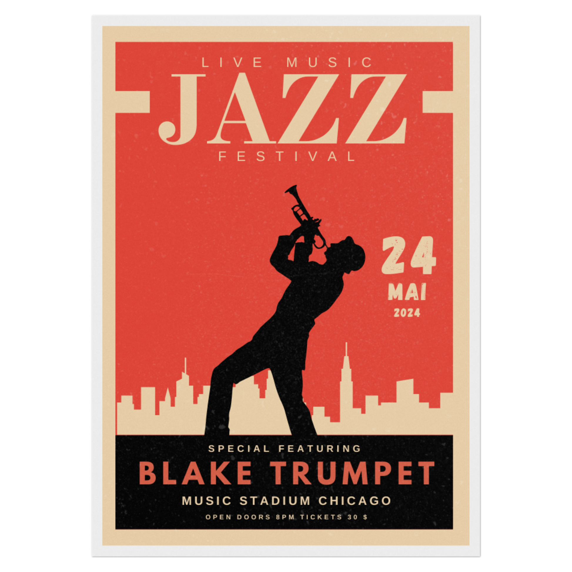 Festival Musique Jazz - Trompette Bleue Vague Flow