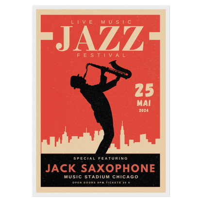 Festival Musique Jazz - Saxophone Bleue Vague Flow
