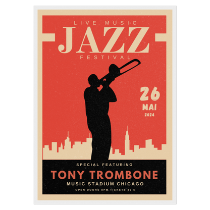 Festival Musique Jazz - Trombone Bleue Vague Flow