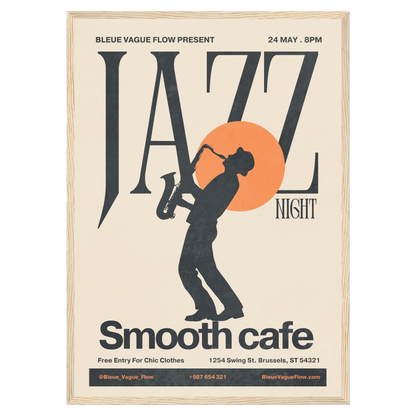 Nuit Jazz - Saxophone Bleue Vague Flow