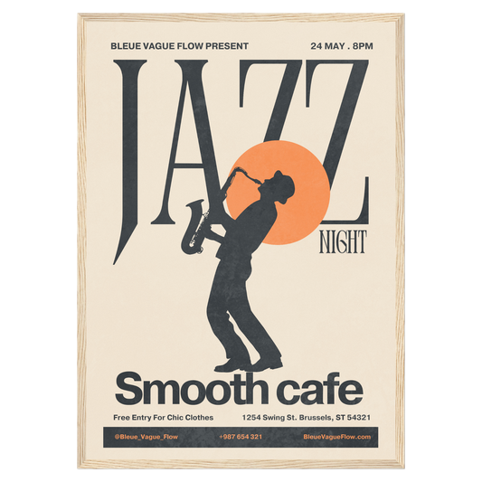 Nuit Jazz - Saxophone Bleue Vague Flow