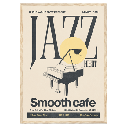 Nuit Jazz - Piano Bleue Vague Flow