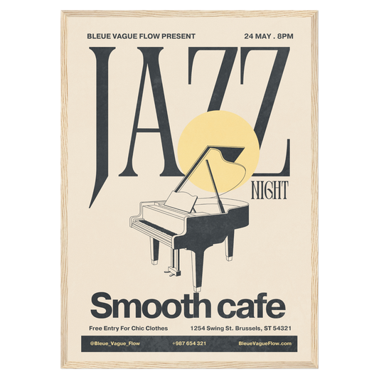 Nuit Jazz - Piano Bleue Vague Flow