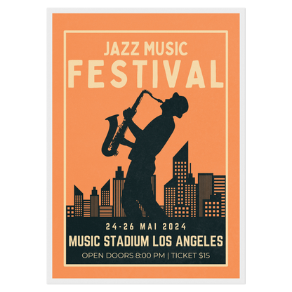 Festival Jazz - Saxophone Bleue Vague Flow