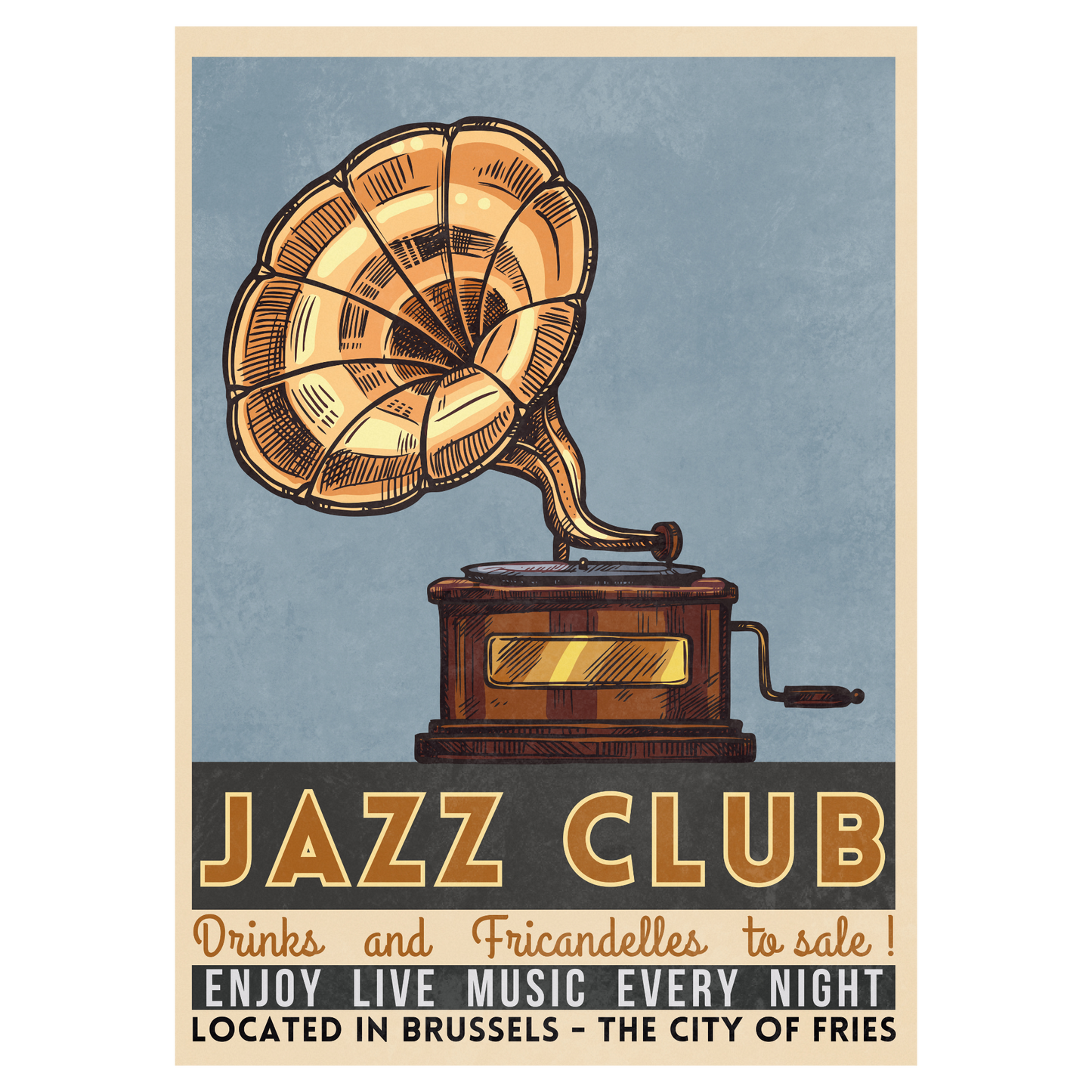 Jazz Club - Platine Vinyle Bleue Vague Flow