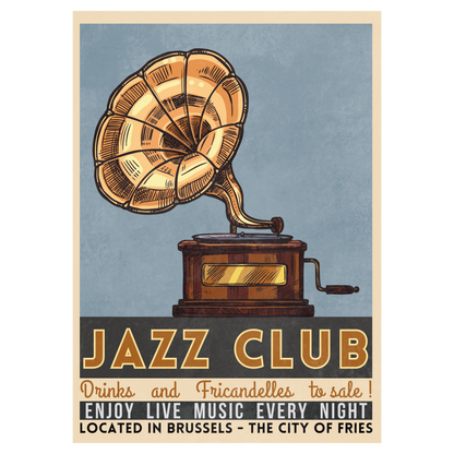 Jazz Club - Platine Vinyle Bleue Vague Flow