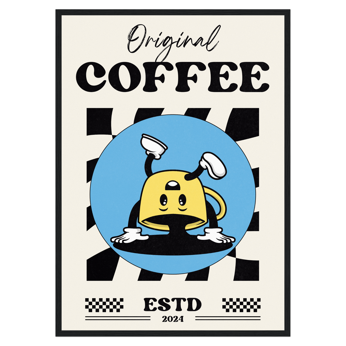 Café Original - Tasse Inversée Bleue Vague Flow