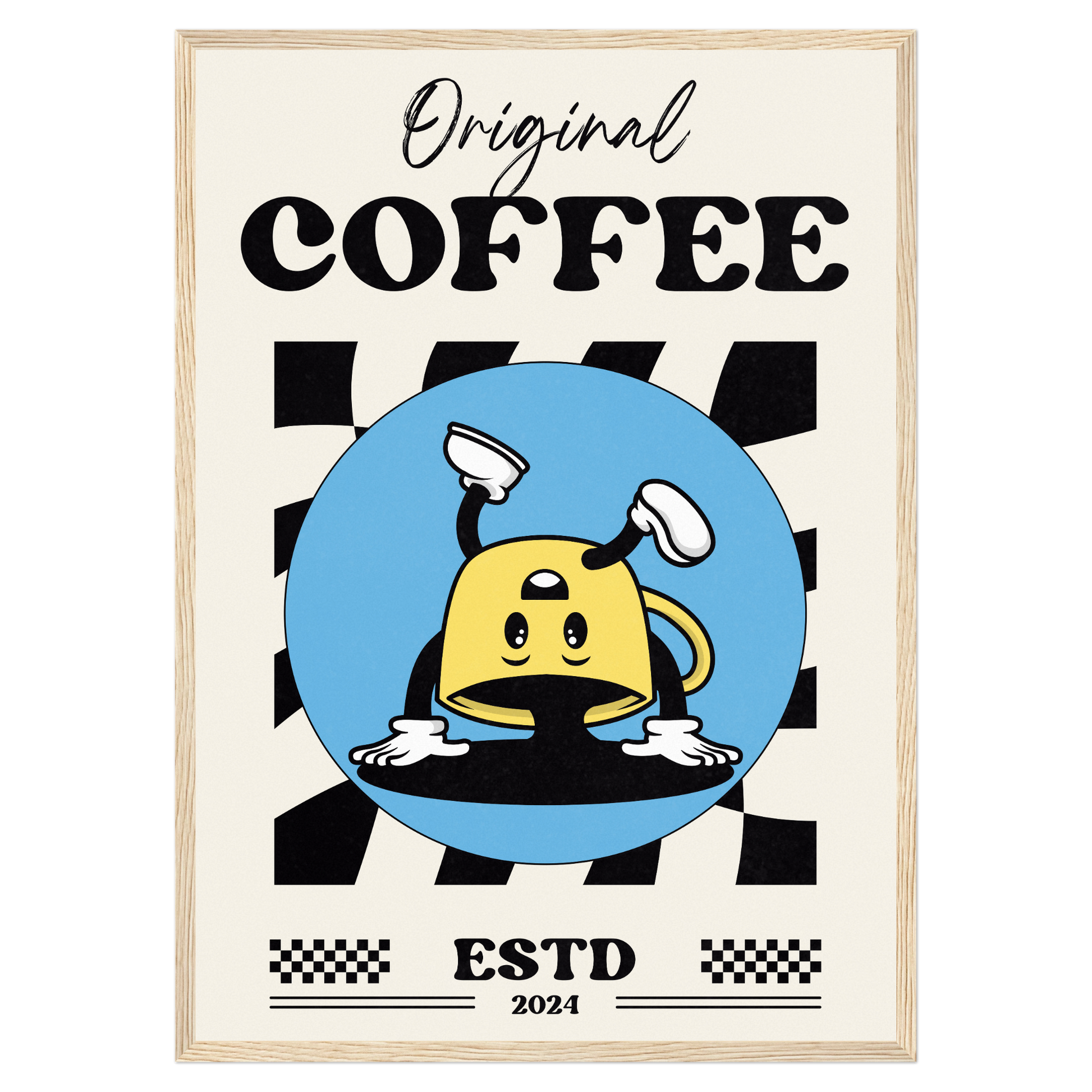 Café Original - Tasse Inversée Bleue Vague Flow