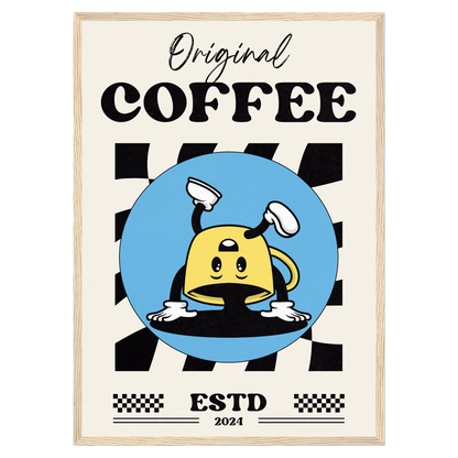 Café Original - Tasse Inversée Bleue Vague Flow