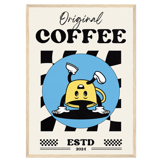 Café Original - Tasse Inversée Bleue Vague Flow