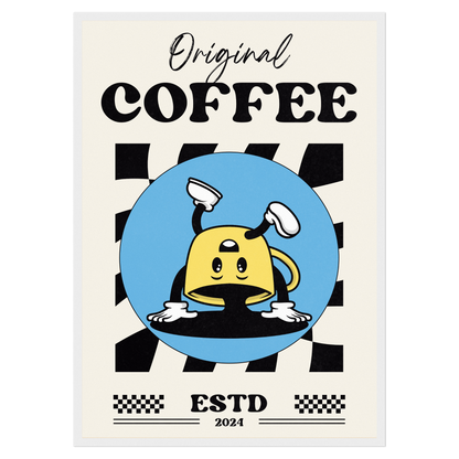 Café Original - Tasse Inversée Bleue Vague Flow