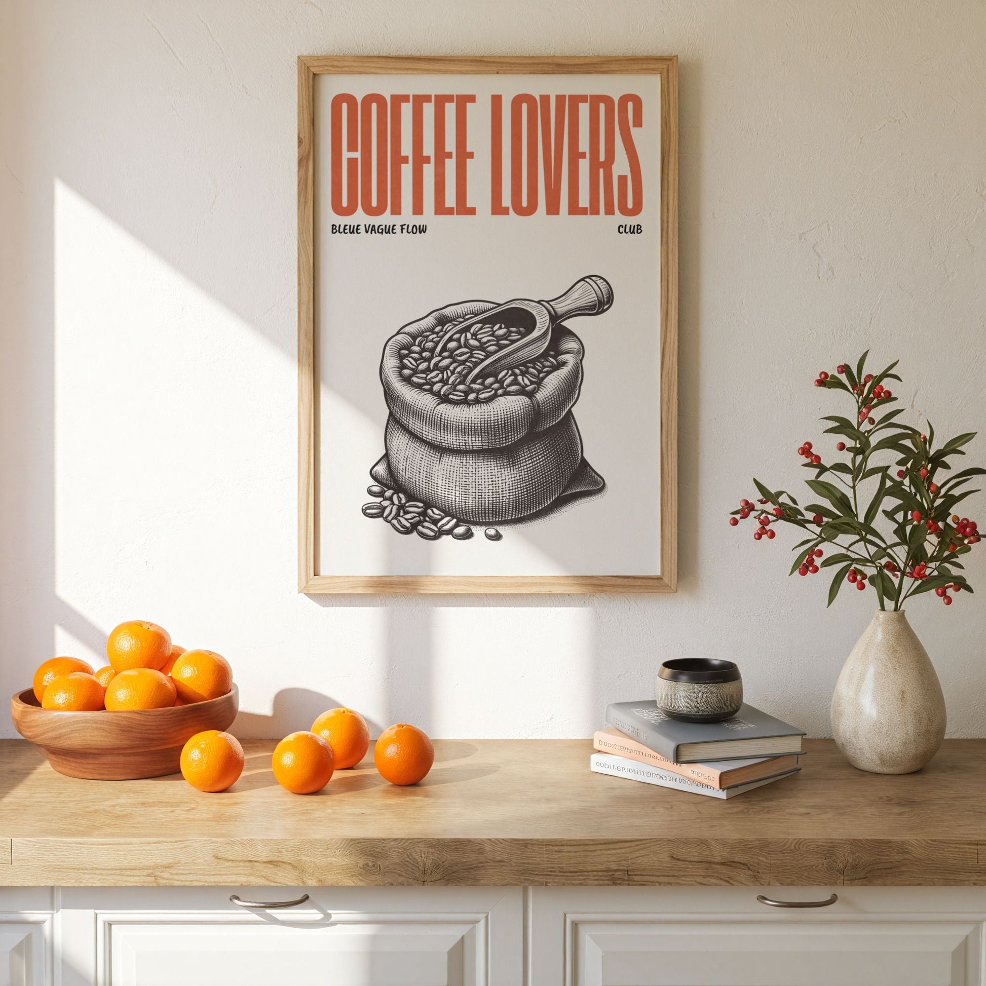 Coffee Lovers - Grain De Café Bleue Vague Flow